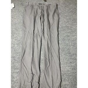 SuitShop Dress Pants Mens 40 R0 Gray Regular Fit Microfiber Stretch Business